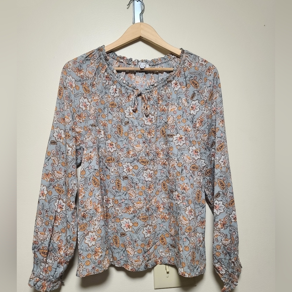 Patrons of Peace Women's Floral Long Sleeve Blouse size small